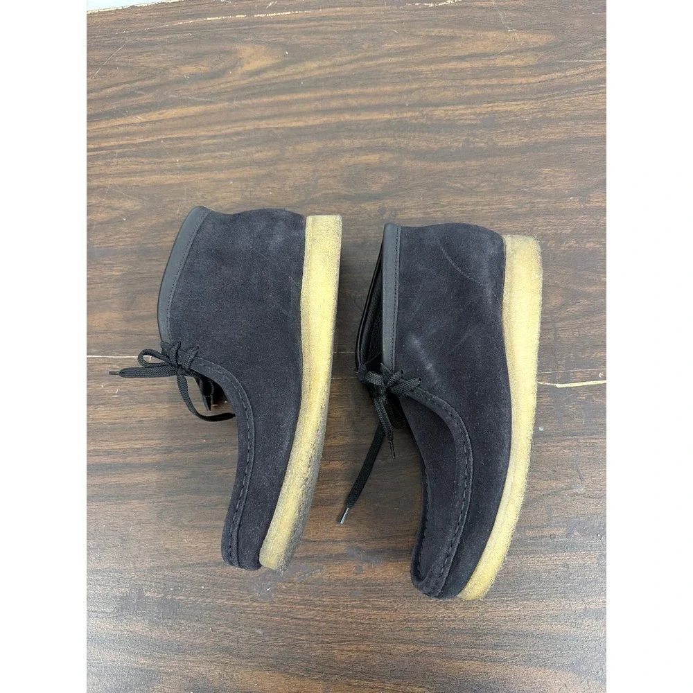Clarks Originals Wallabee Men Black Suede Crepe Sole Boots 35409 Size 9M